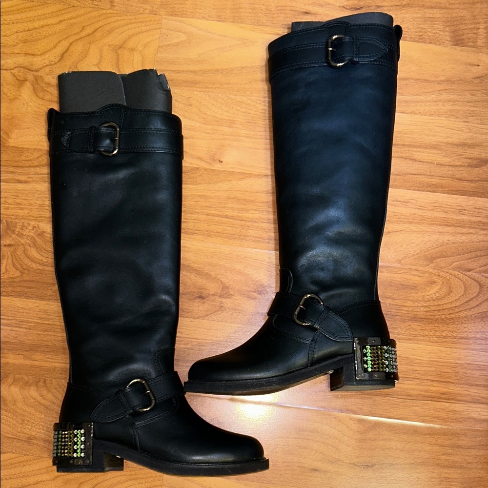 NWOT Authentic Giuseppe Zanotti Over the Knee Boots with Buckle Detail
